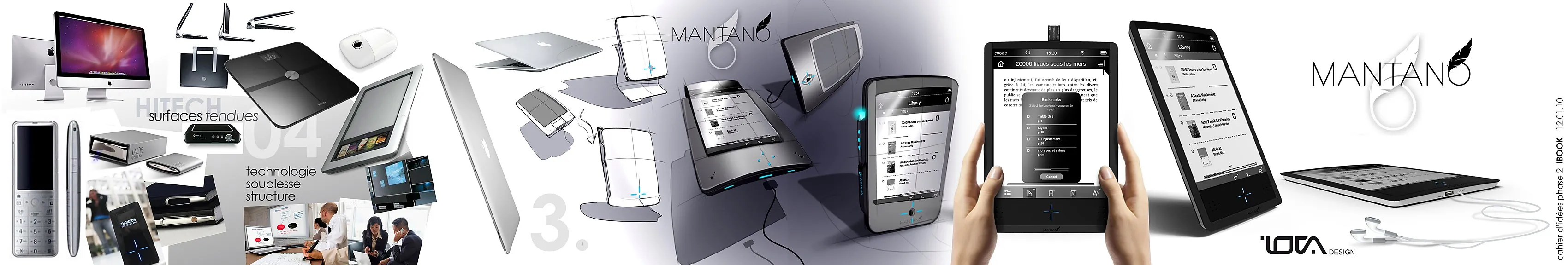 Design boards for the first Mantano reading devices, 2010